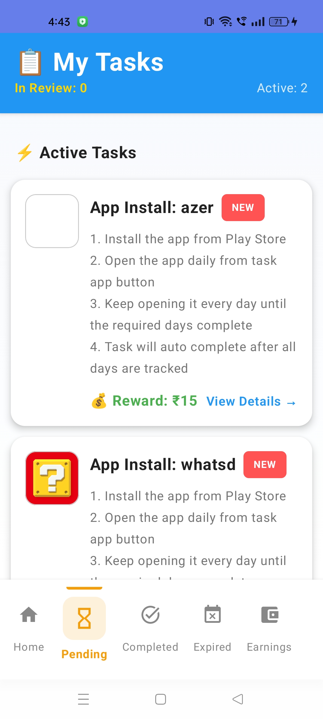 Task and earn Vertical Screenshot 3